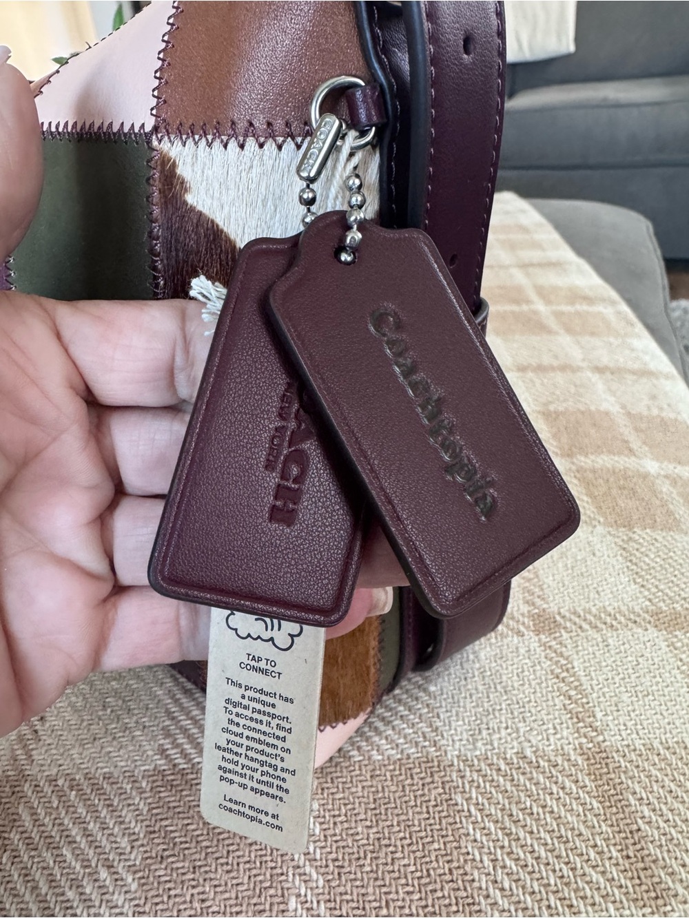 NEW Coach/Coachtopia Slouchy Alter Ego Shoulder/Crossbody Bag (Olive/Merlot) - Picture 5 of 9